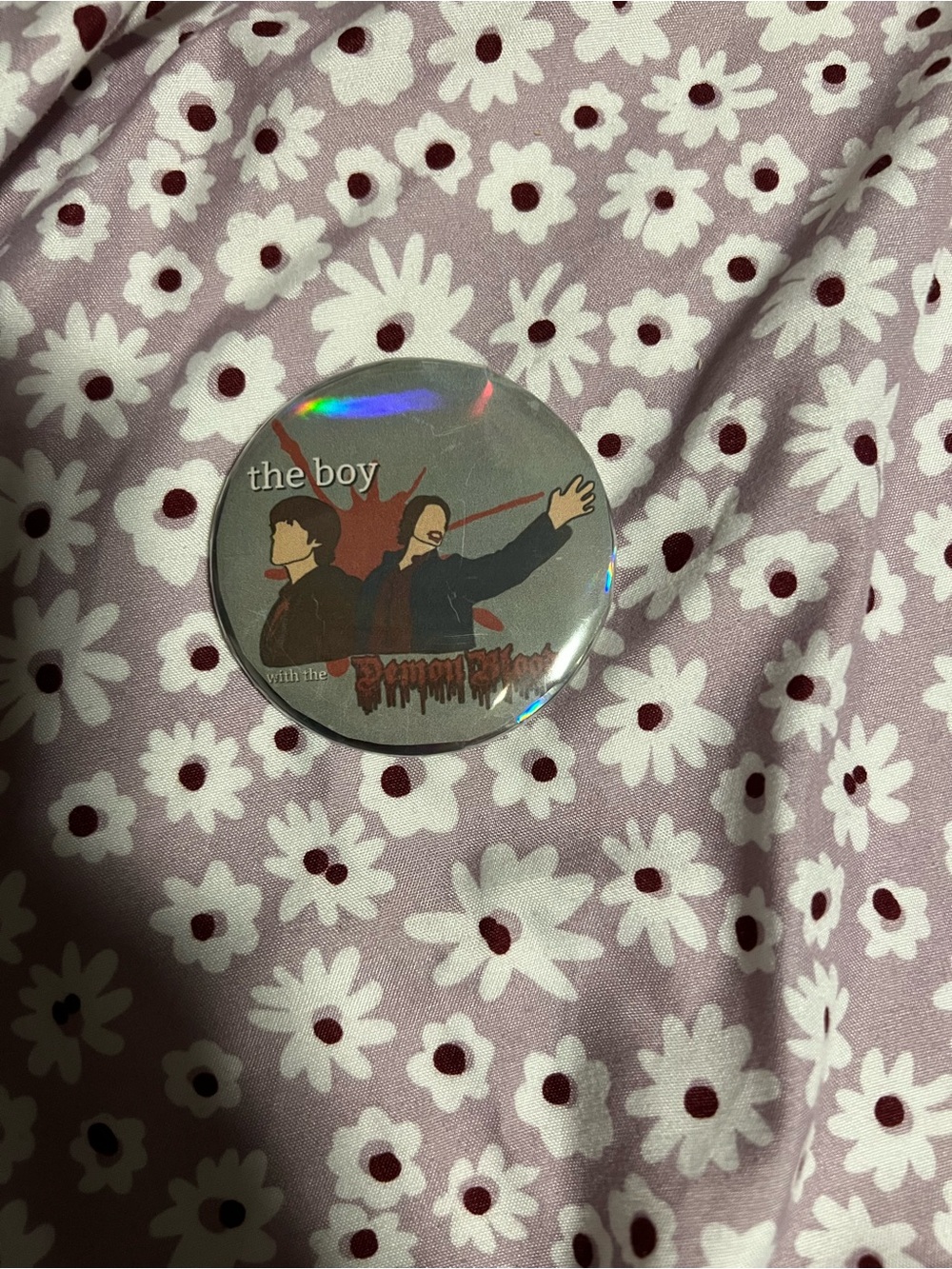 Handmade Supernatural - Sam Winchester “The Boy With the Demon Blood” Button